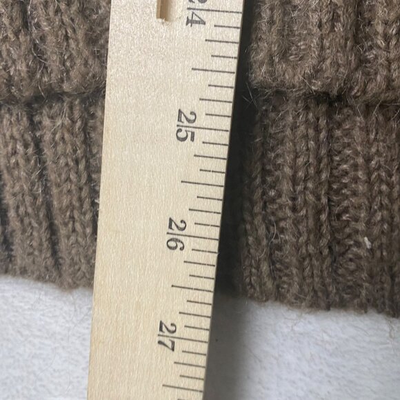 Moda International Brown Cable Knit Sweater Women Medium Mohair Wool Blend - Picture 6 of 7